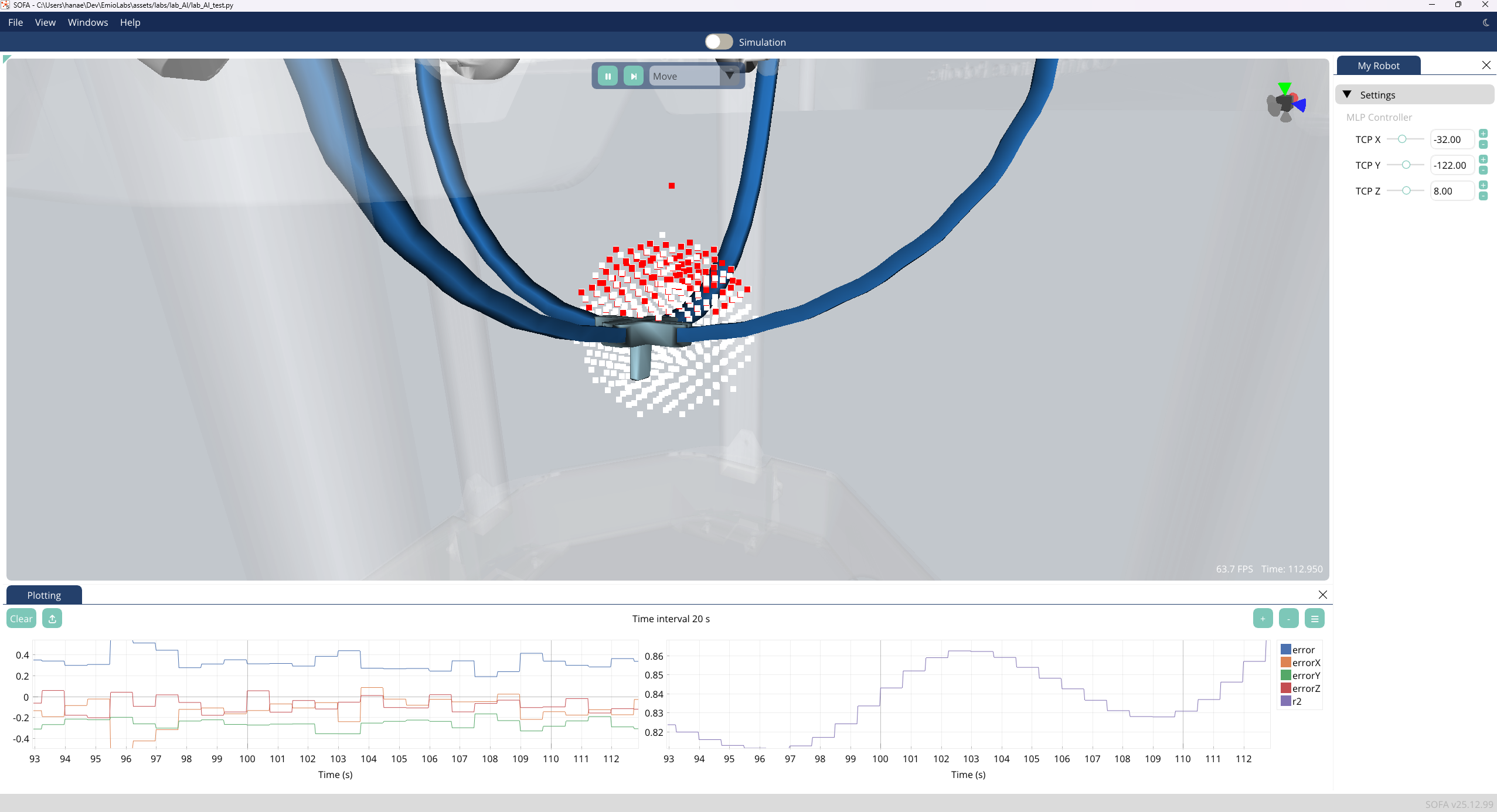 Extrait du projet deep learning for robotics course